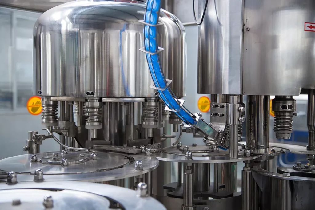 water filling machine filling and capping part