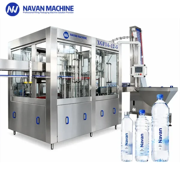 navan machine 3-in-1 Water Bottling Machine XGF 14-12-5 | Rinsing, Filling & Capping for PET Bottles
