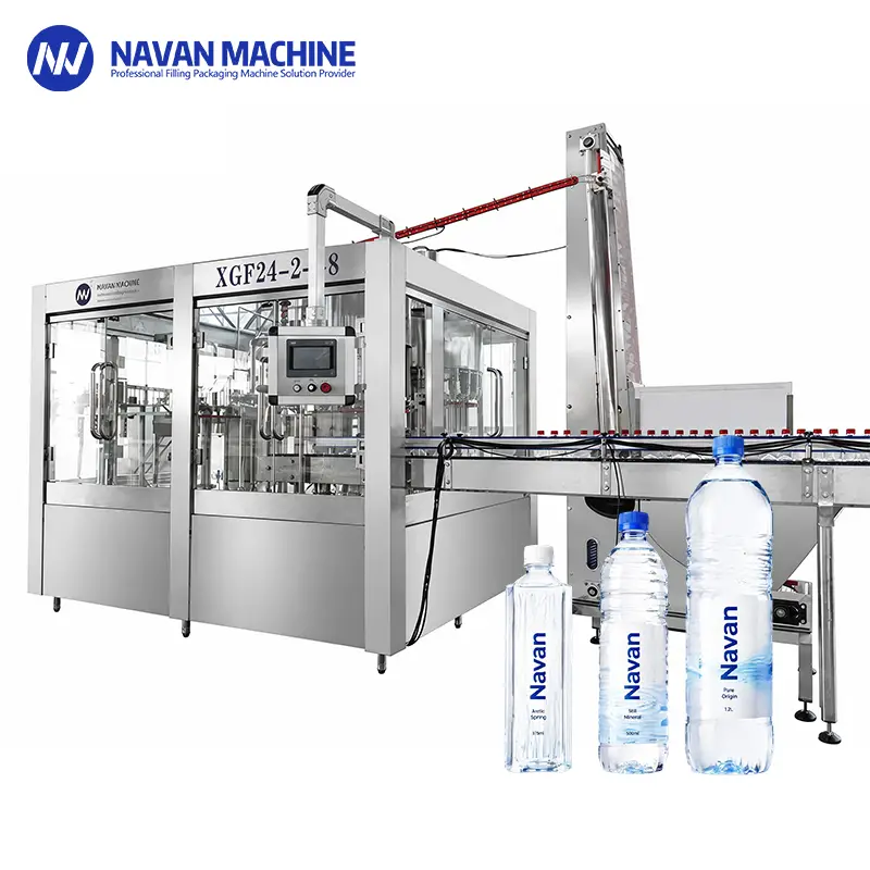 navan machine XGF 24-24-8 Automatic Water Filling Machine | 3-in-1 PET Bottle Rinsing, Filling & Capping Line