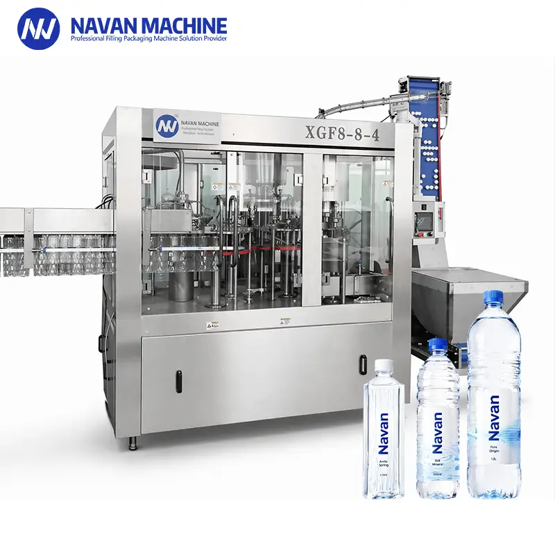 navan machine XGF 8-8-4 Automatic Water Bottle Filling Machine – Compact 3-in-1 Rinser, Filler & Capper